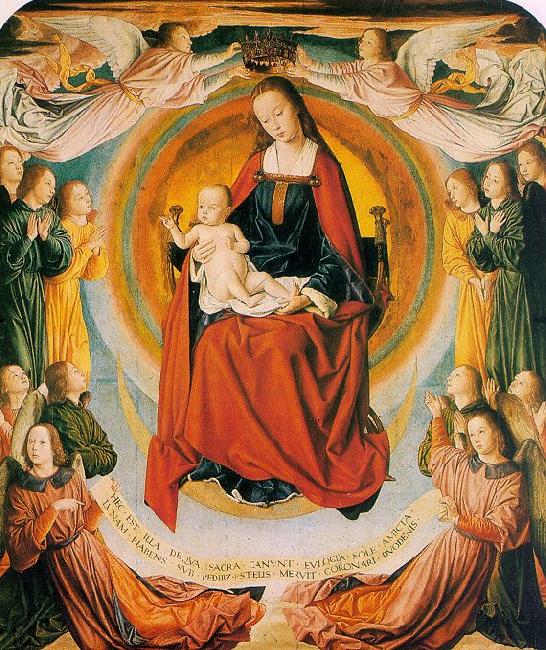 Jean Hey The Virgin in Glory Surrounded by Angels oil painting picture
